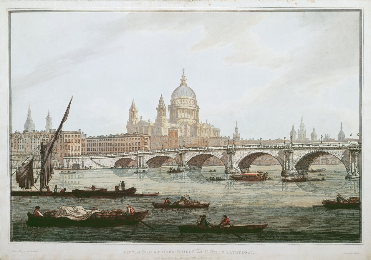 Pohled na Blackfriars Bridge a St.Paul