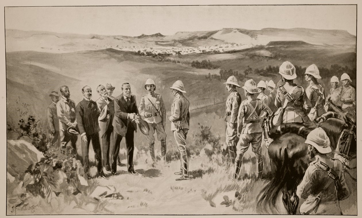 Formální kapitulace Bloemfonteinu z náčrtu W.B. Wollen RI (1857-1936) od Joseph Finnemore