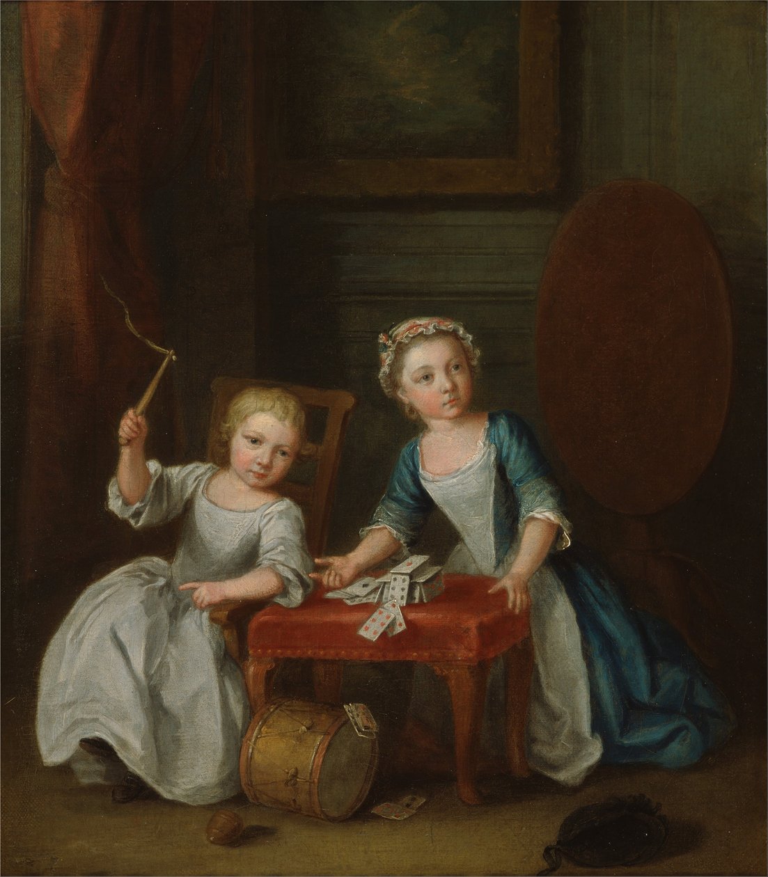 Děti ve hře, pravděpodobně umělci Syn Jacobus a dcera Maria Joanna Sophia od Joseph Francis Nollekens