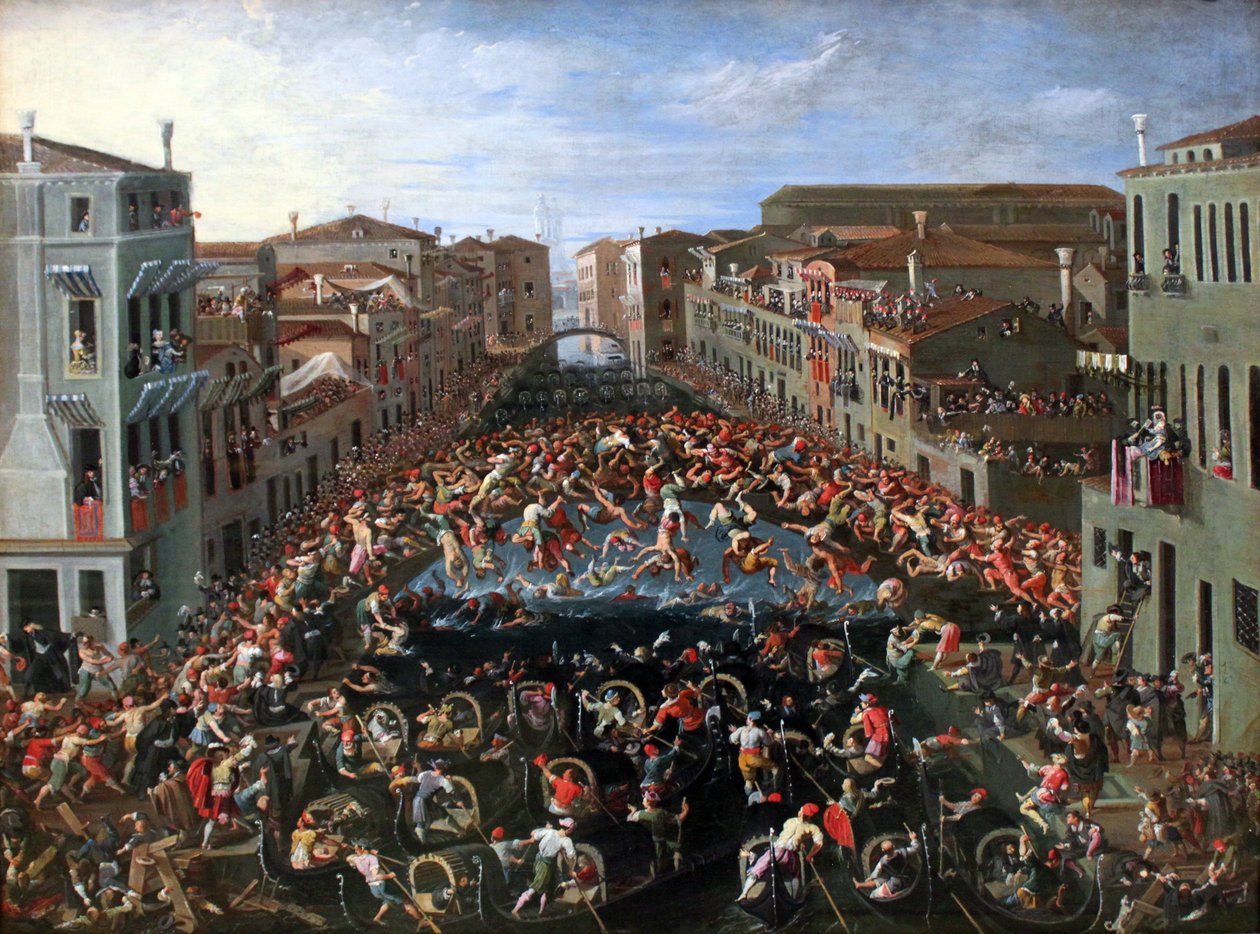 Soutěž na Ponte dei Pugni v Benátkách od Joseph Heintz der Jüngere