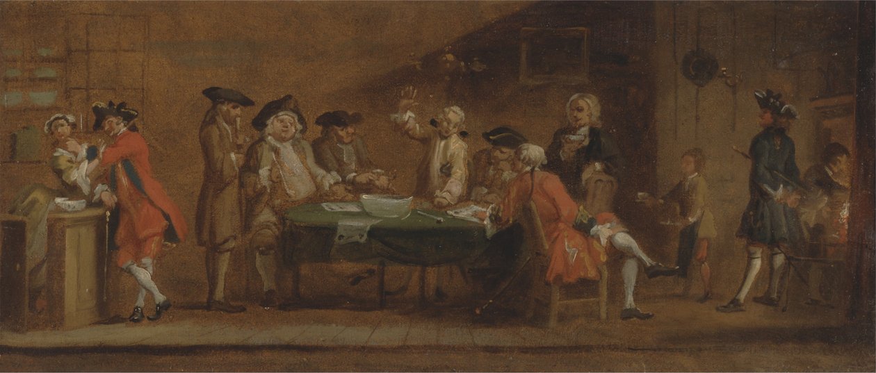 Figurky v hospodě nebo kavárně od Joseph Highmore