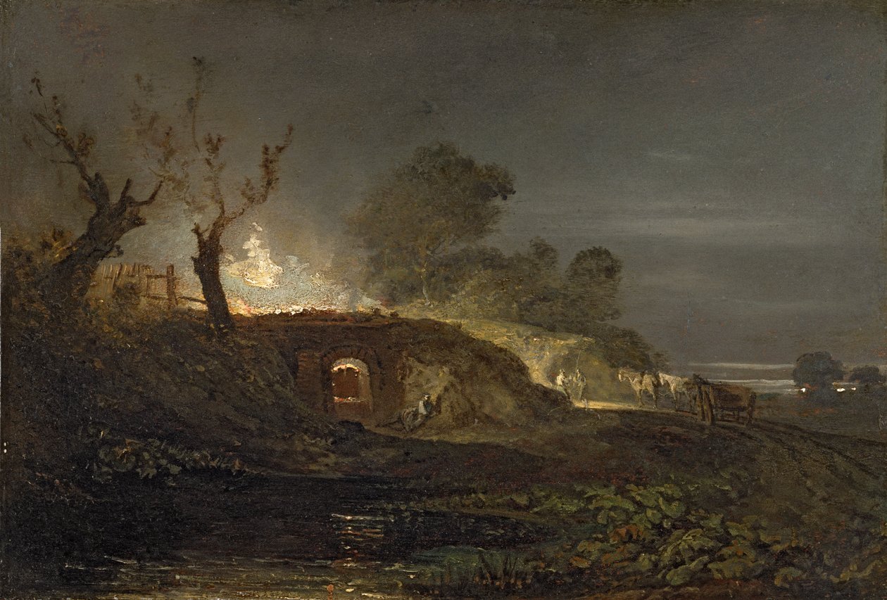Vápenka v Coalbrookdale, kolem roku 1797 od Joseph Mallord William Turner