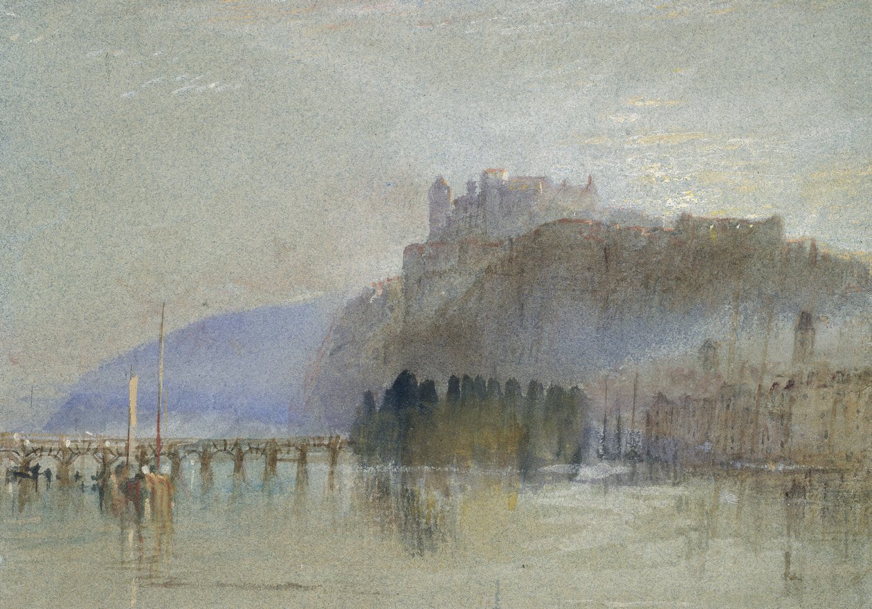 Amboise, asi 1830 (akvarel s tělovou barvou a perem a hnědou tuší) od Joseph Mallord William Turner
