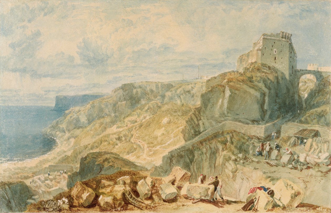Hrad Bow and Arrow, Isle of Portland od Joseph Mallord William Turner