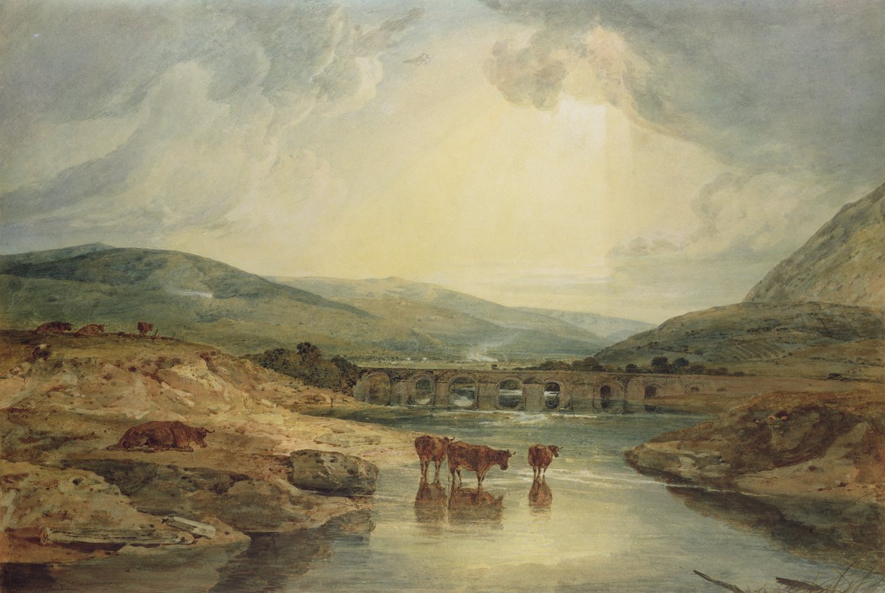 Most přes Usk od Joseph Mallord William Turner