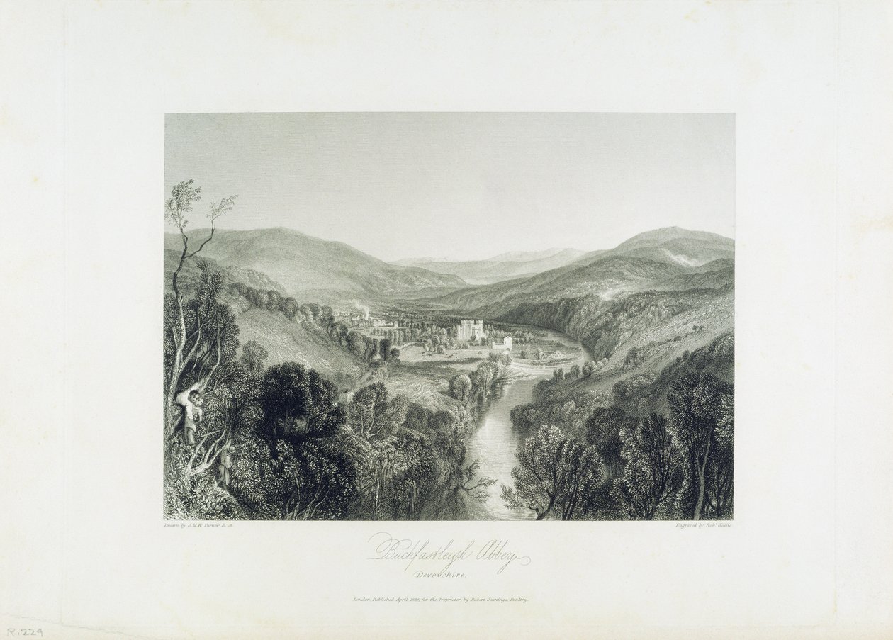 Buckfastleigh Abbey, Devon, kolem roku 1826 od Joseph Mallord William Turner