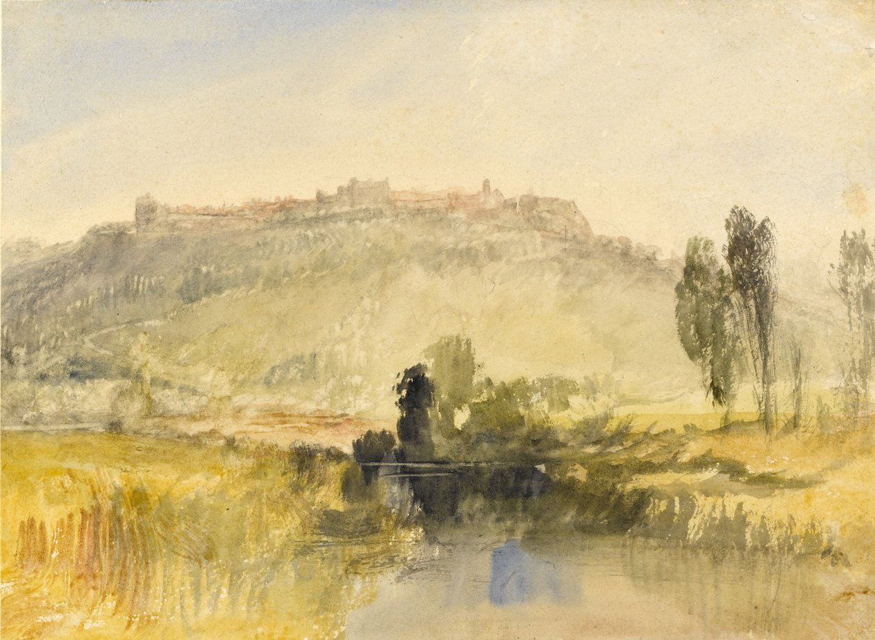 Hrad Carisbrooke, ostrov Wight, cca 1826 od Joseph Mallord William Turner