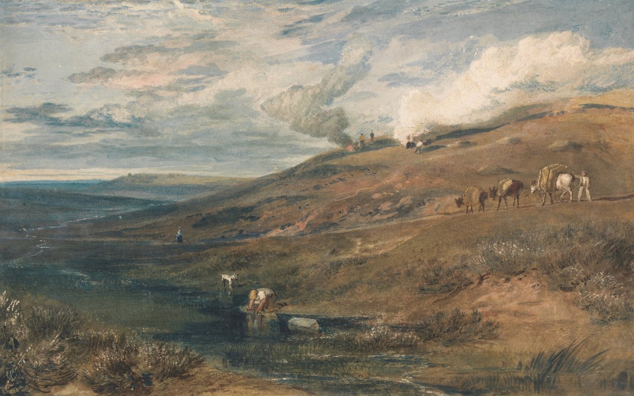 Dartmoor- zdroj Tamar a Torridge od Joseph Mallord William Turner