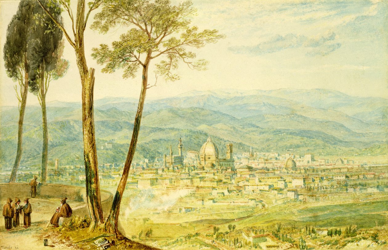 Florencie ze silnice do Fiesole od Joseph Mallord William Turner