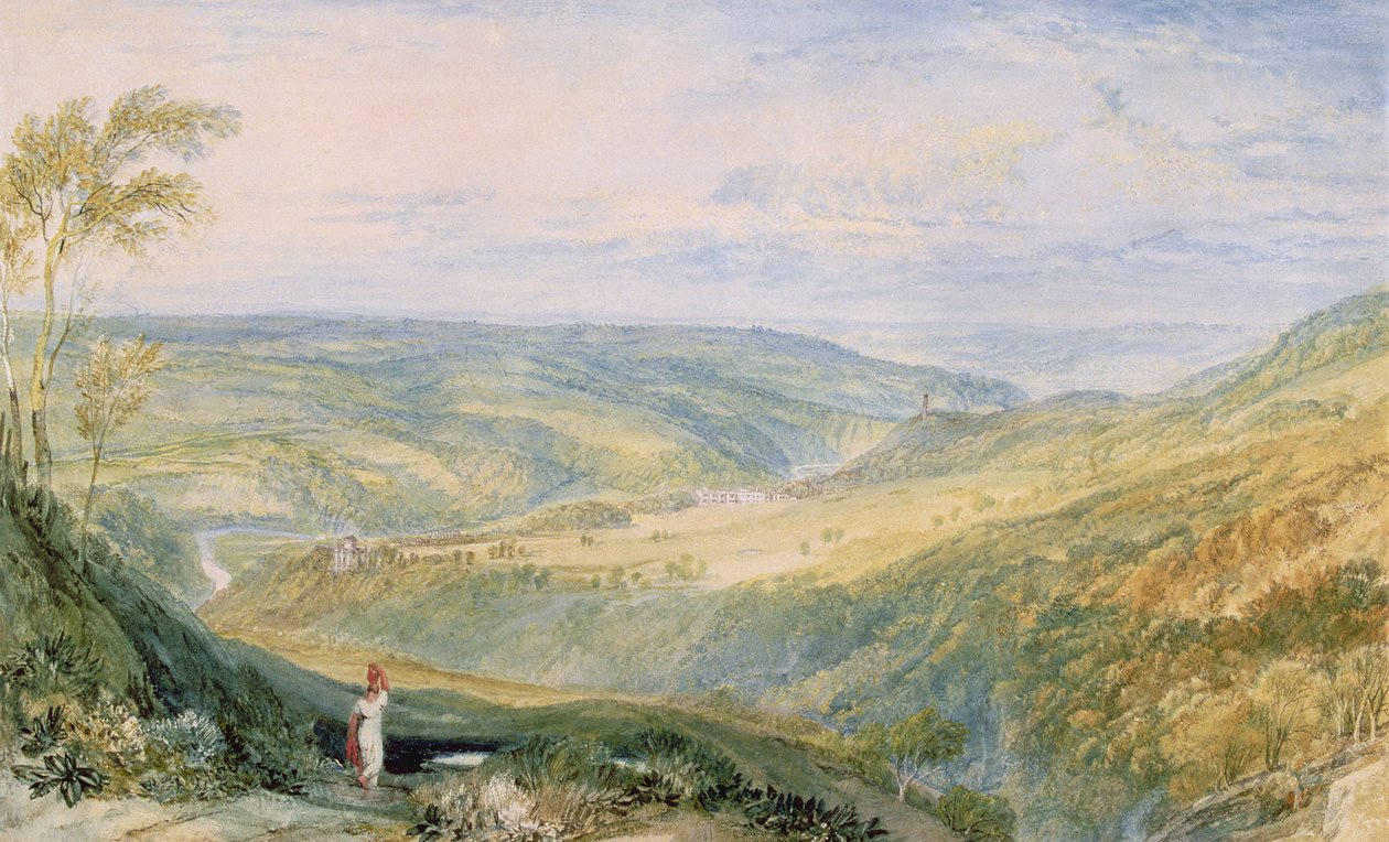 Gibside, hrabství Durham z jihu (viz 155786 pro pár) od Joseph Mallord William Turner