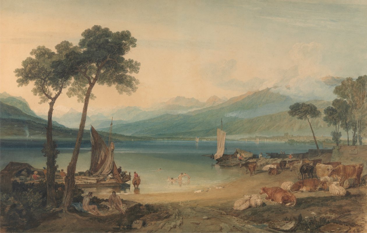 Ženevské jezero a Mont Blanc od Joseph Mallord William Turner