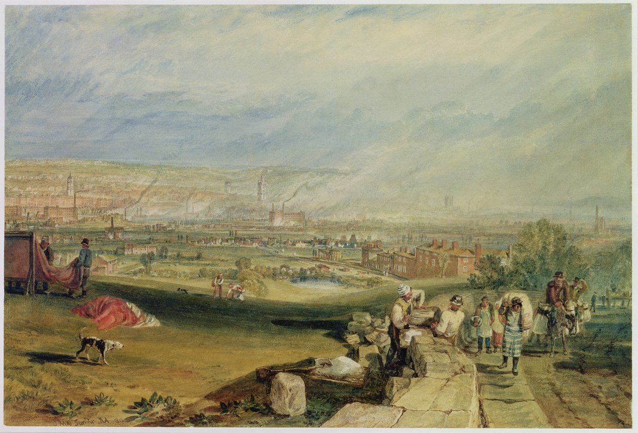 Leeds (wc na tkaném papíře) od Joseph Mallord William Turner