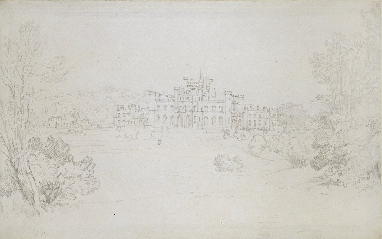 Hrad Lowther, 1809 (grafit na vliesovém papíře) od Joseph Mallord William Turner