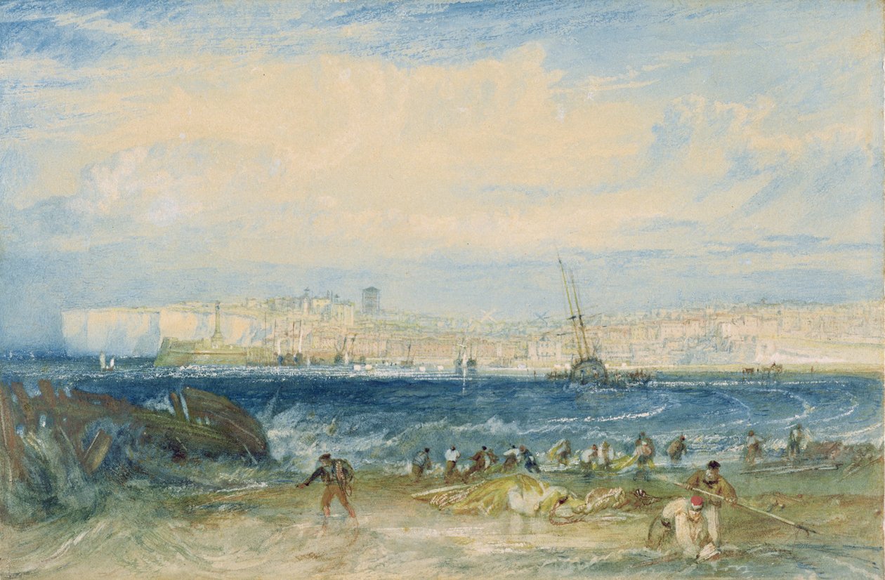 Margate, kolem roku 1822 (wc a škrábání na tkaném papíru) od Joseph Mallord William Turner