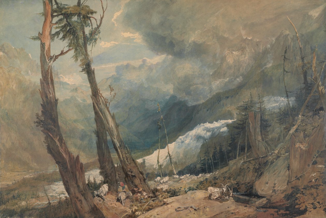 Mer de Glace, v údolí Chamouni, Švýcarsko od Joseph Mallord William Turner