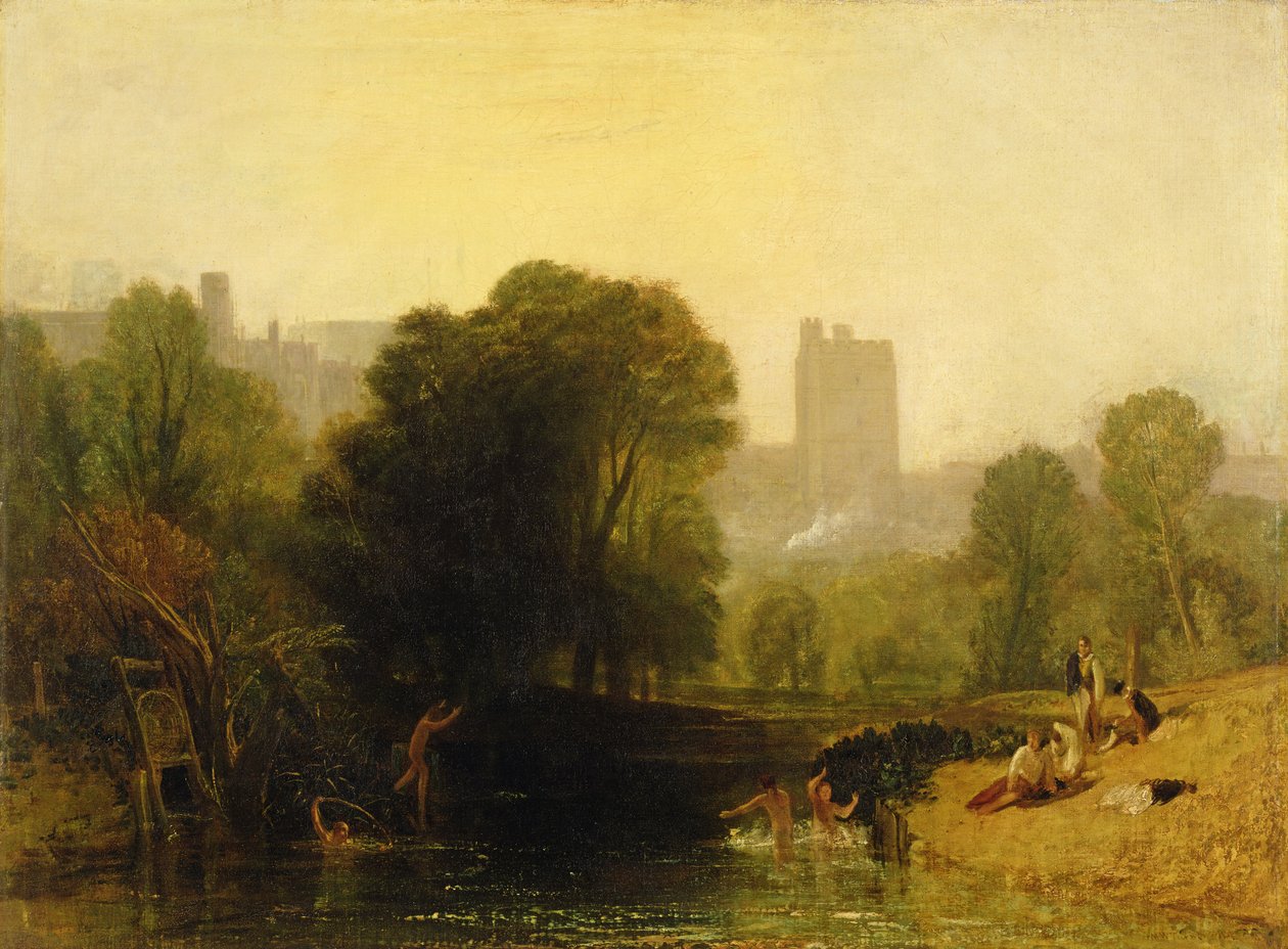 Blízko zdymadla Thames, Windsor, kolem roku 1809 od Joseph Mallord William Turner