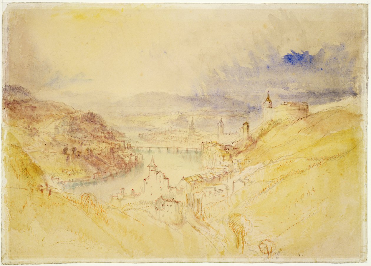 No.0583 Schaffhausen, c.1840-44 (toaleta a inkoust) od Joseph Mallord William Turner
