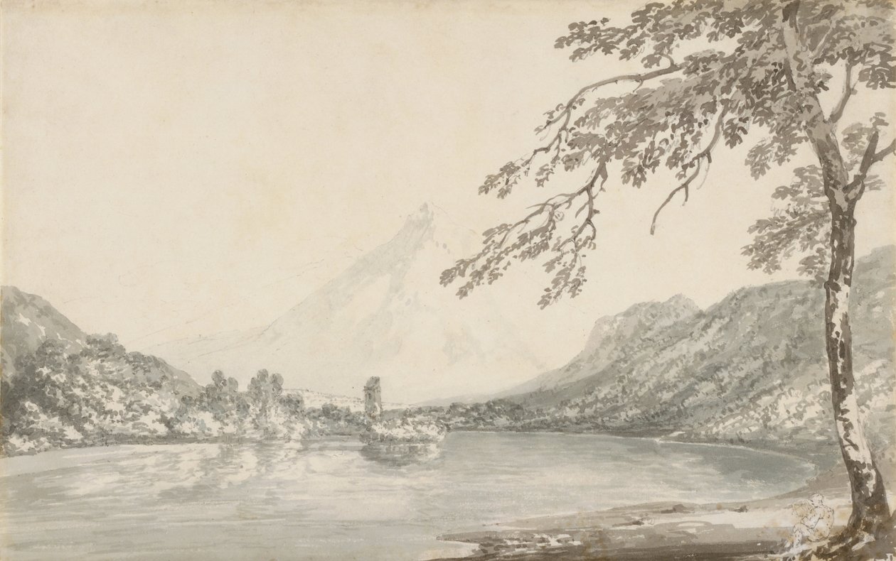 Na Aaru mezi Unterseenem a Brienzským jezerem od Joseph Mallord William Turner