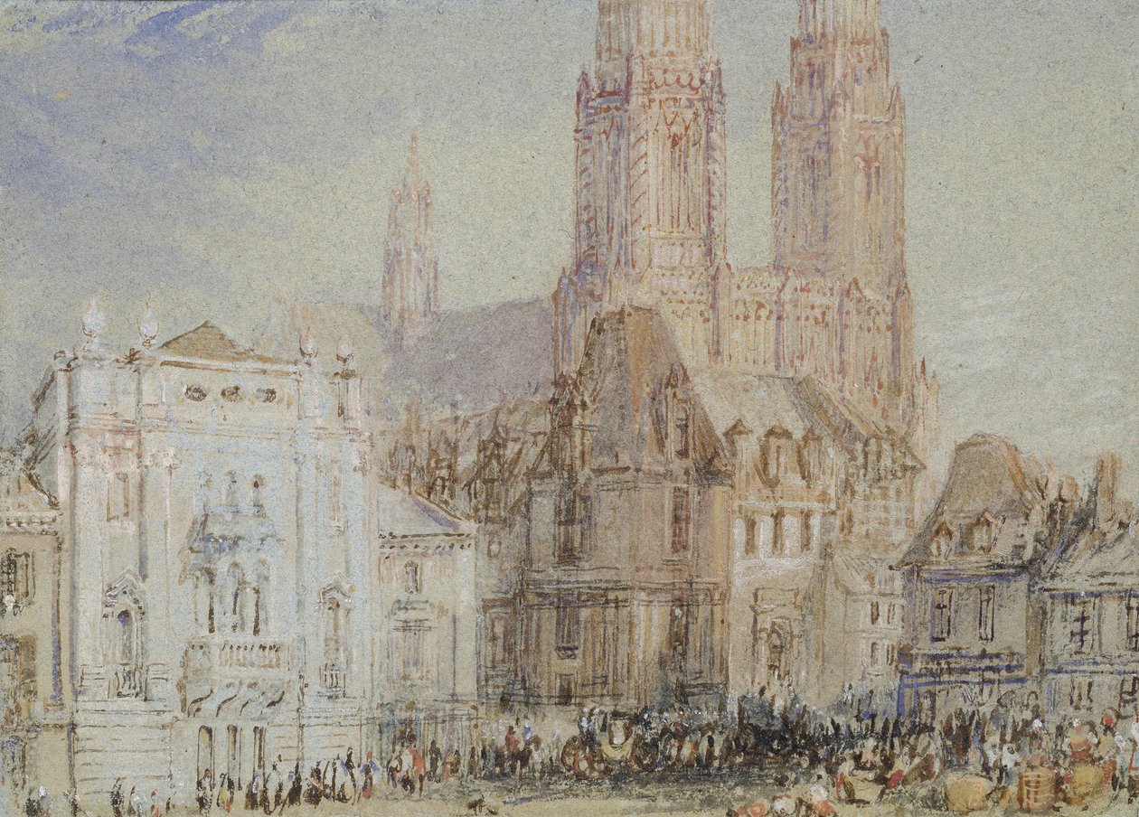 Orléans, c. 1830 (akvarel a tělová barva perem a červeným, hnědým a černým inkoustem) od Joseph Mallord William Turner