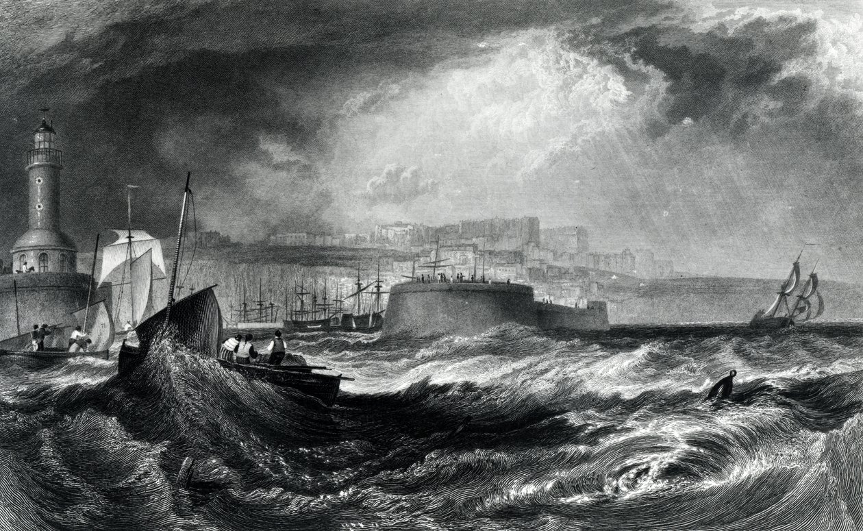 Ramsgate, Kent z „Picturesque Views on the Southern Coast of England“ vyrytý Robertem Wallisem, 1824 od Joseph Mallord William Turner