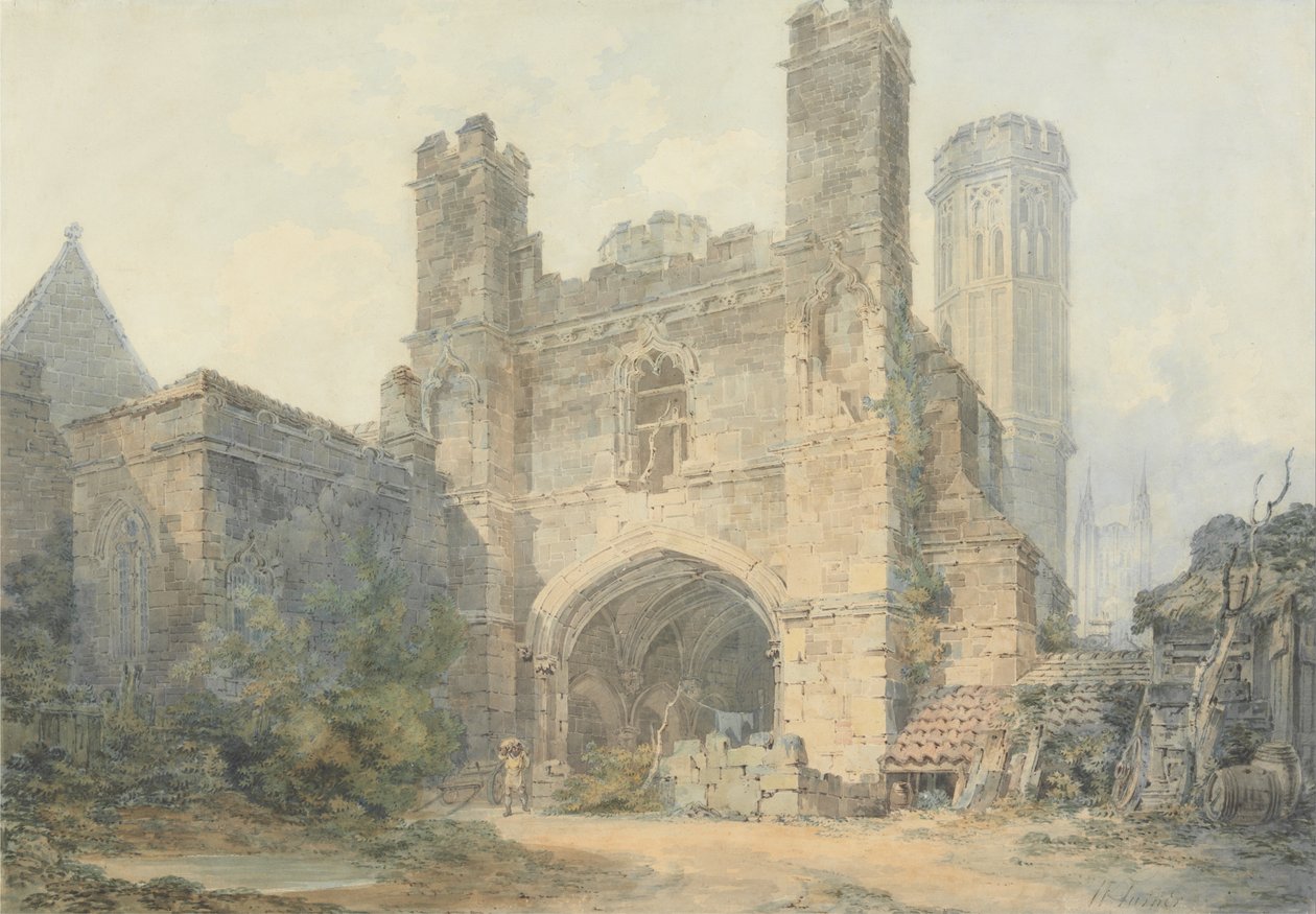 Brána Saint Augustines, Canterbury od Joseph Mallord William Turner