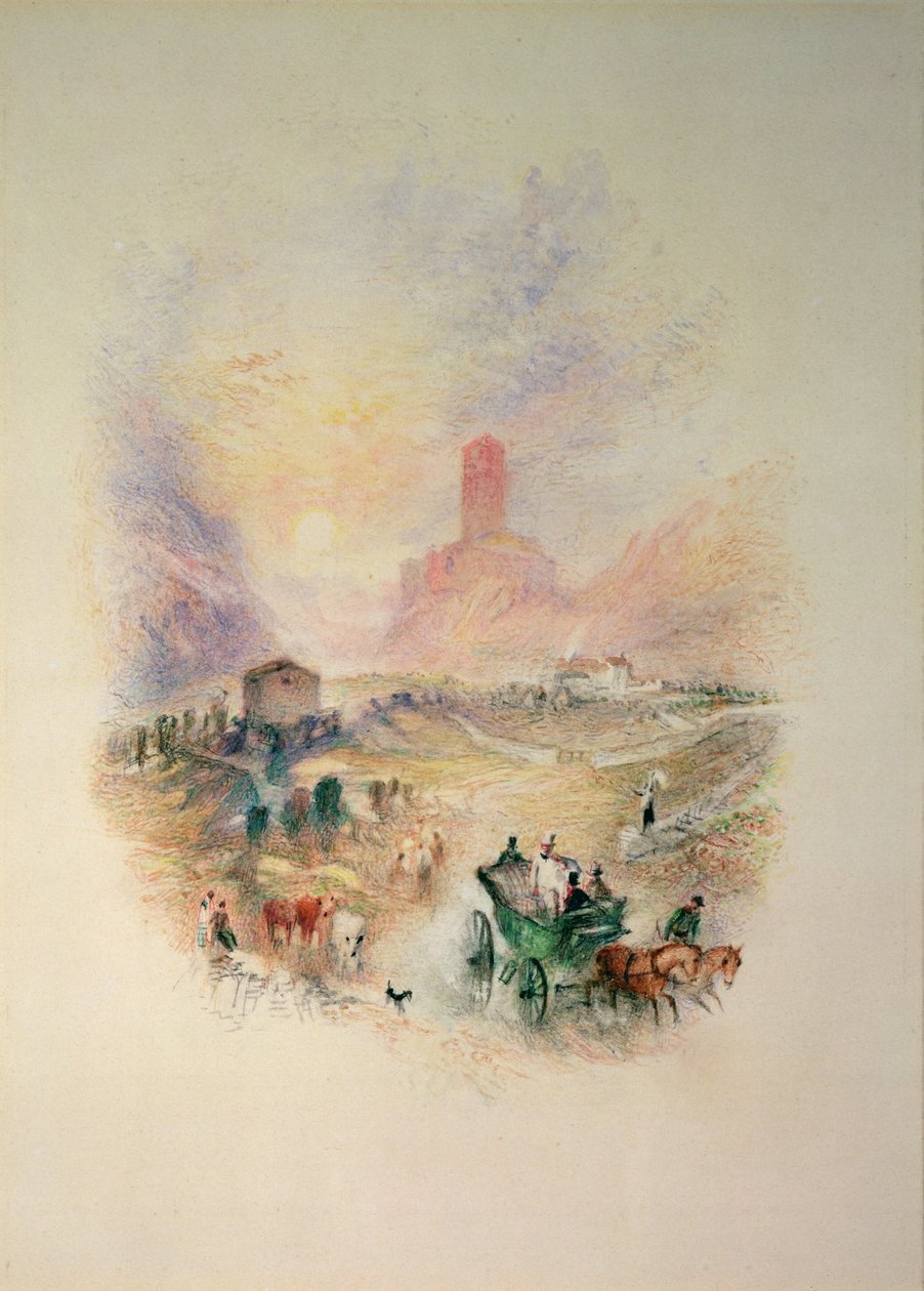Sir Walter Scott na návštěvě Smallholm Tower od Joseph Mallord William Turner