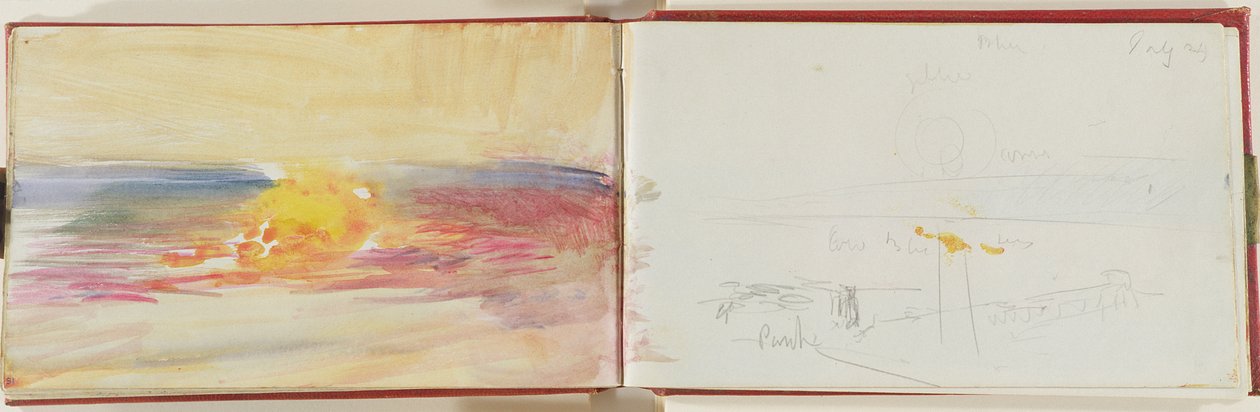 The Channel, c.1845 (grafit a wc na papíře) od Joseph Mallord William Turner
