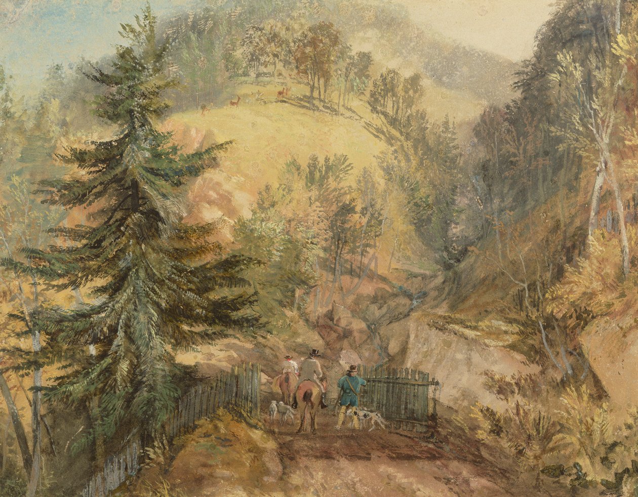 The Chevin, Otley, cca 1818 od Joseph Mallord William Turner