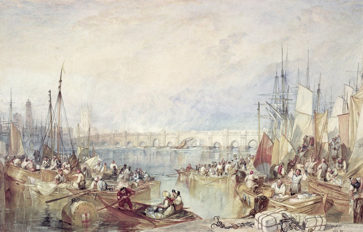 Londýnský přístav od Joseph Mallord William Turner