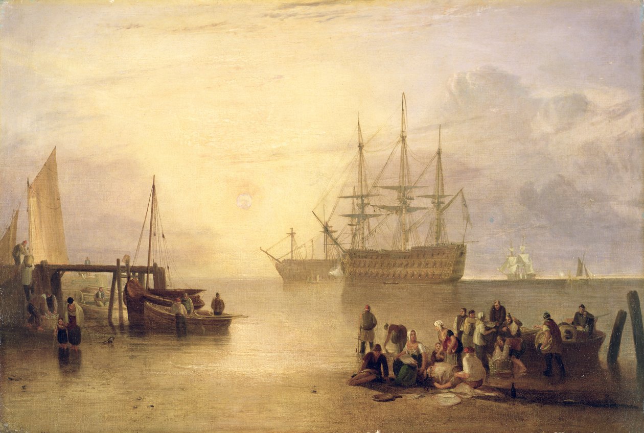 Slunce vycházející přes páru, kolem roku 1809 od Joseph Mallord William Turner