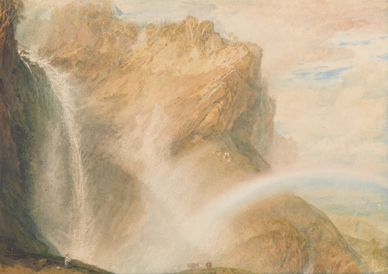 Horní pád Reichenbachu- Duha od Joseph Mallord William Turner