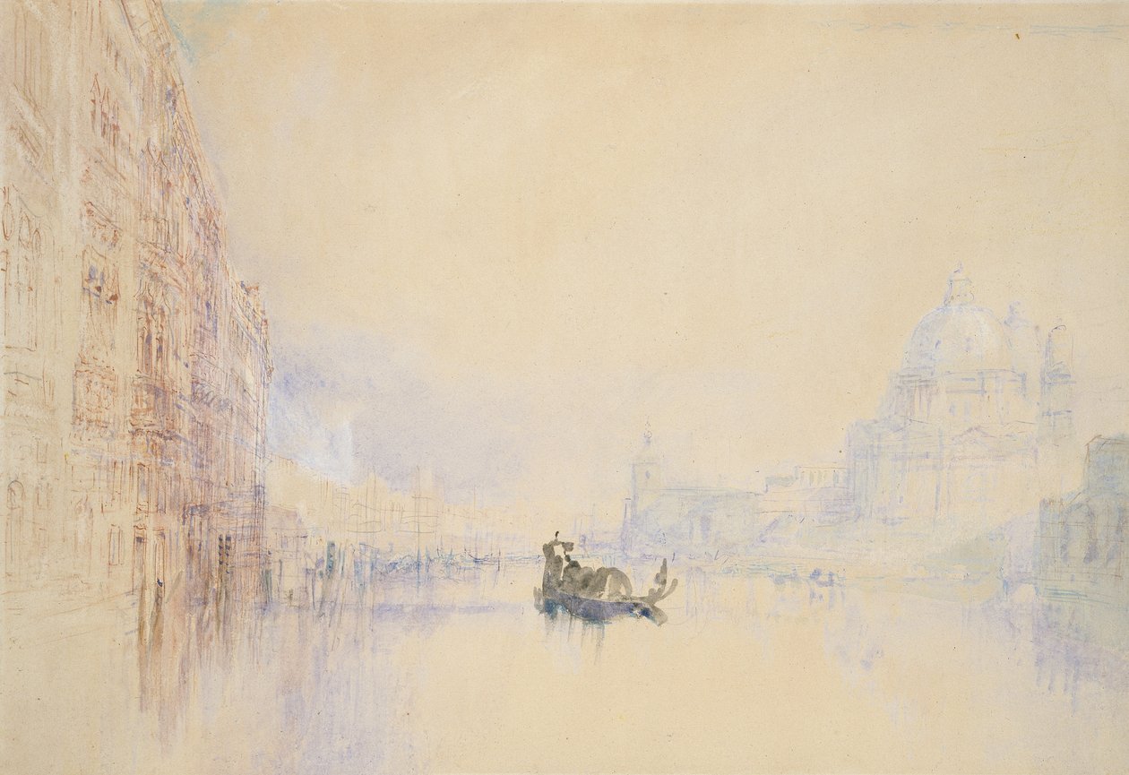 Benátky: Canal Grande, 1840 (akvarel přes grafit s tělovou barvou a perem a červeným inkoustem) od Joseph Mallord William Turner