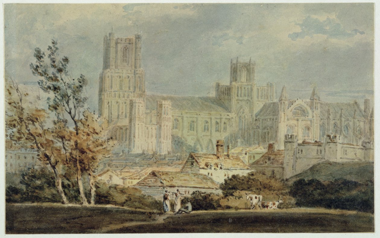 Pohled na katedrálu Ely (tužka a wc na papíře) od Joseph Mallord William Turner