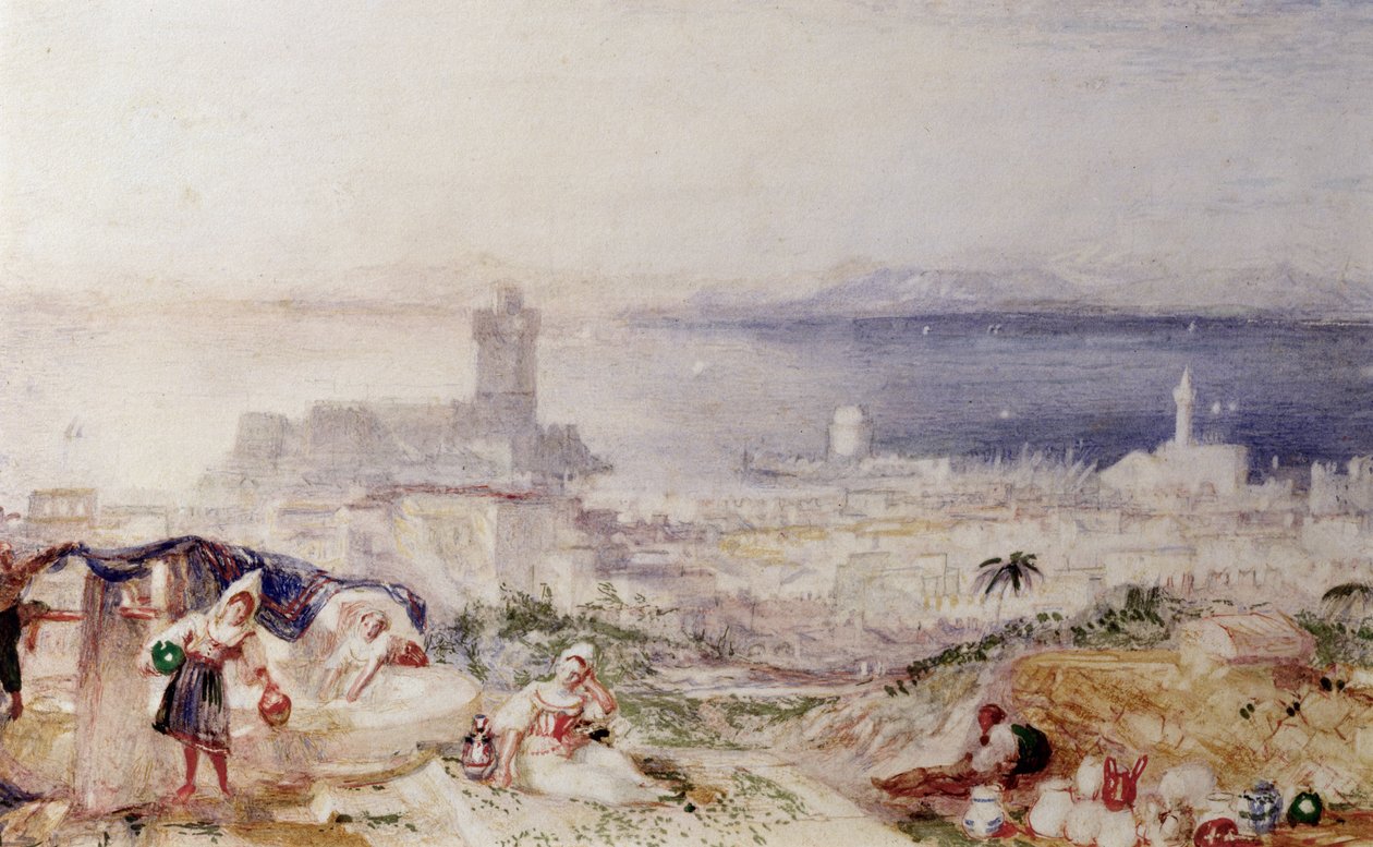 Pohled na Rhodos od Joseph Mallord William Turner