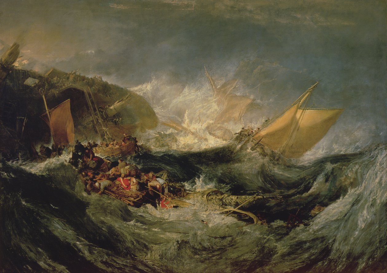 Vrak dopravní lodi od Joseph Mallord William Turner