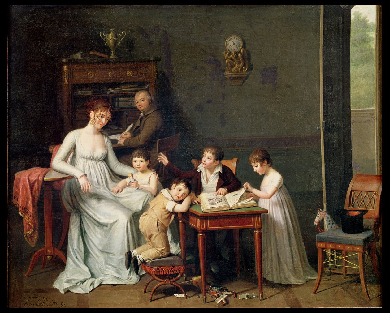 Portrét rodiny, 1800-01 od Joseph Marcellin Combette