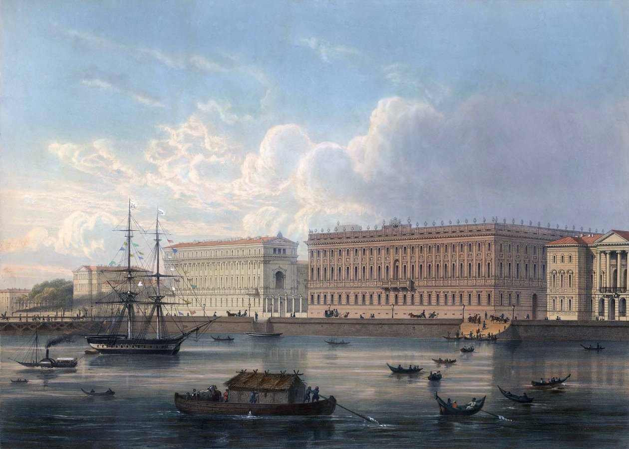 Mramorový palác v Petrohradě od Joseph Maria Charlemagne Baudet