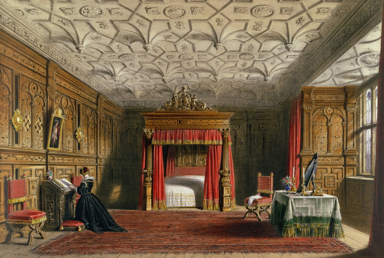 Intarzovaná komora, Sizergh, Westmoreland, 1849 od Joseph Nash