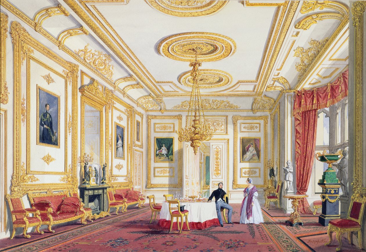 Bílý salon na hradě Windsor od Joseph Nash