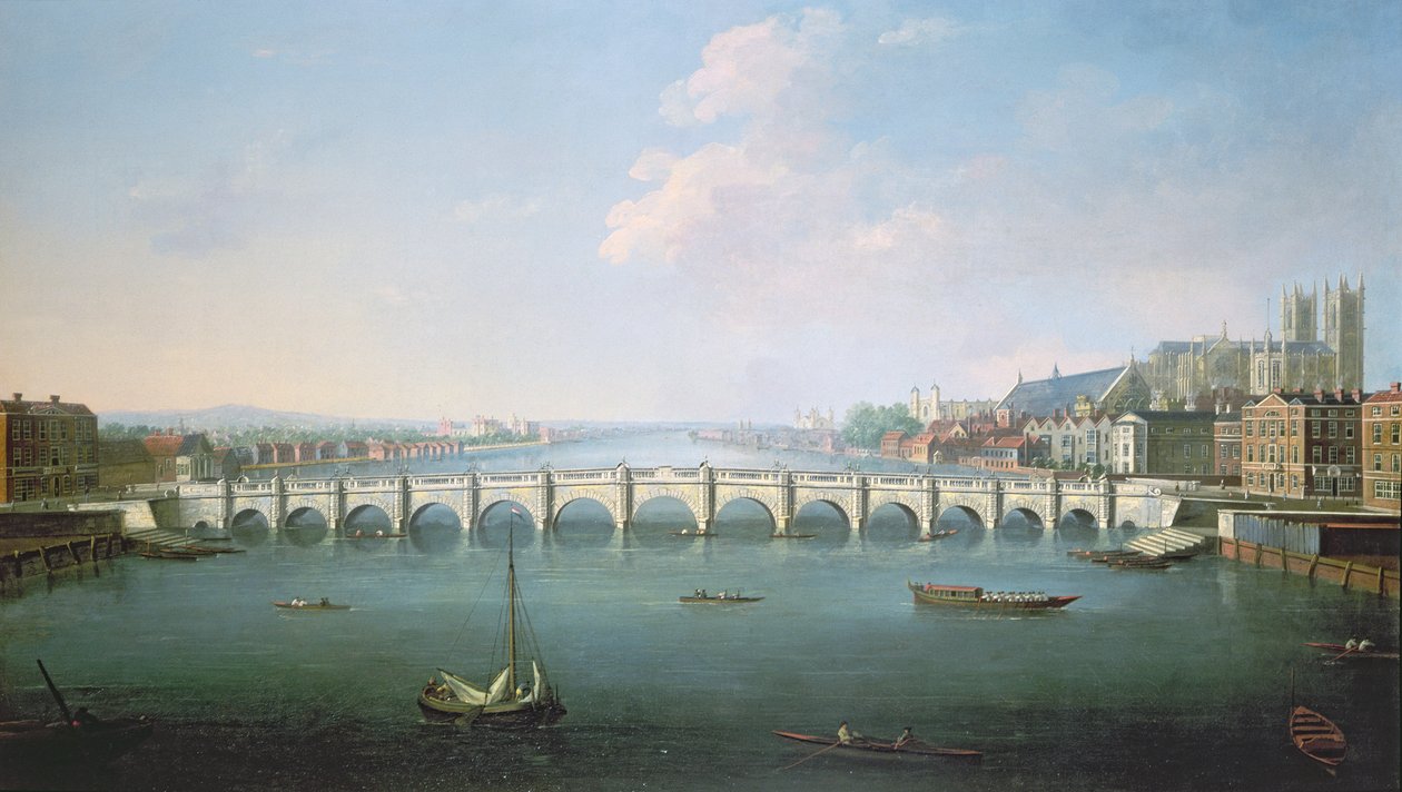 Pohled na Temži na Westminster Bridge od Joseph Nicholls