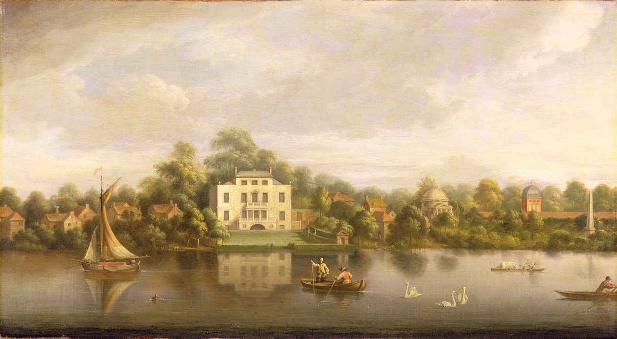 Papežova vila, Twickenham, kolem roku 1765 od Joseph Nickolls