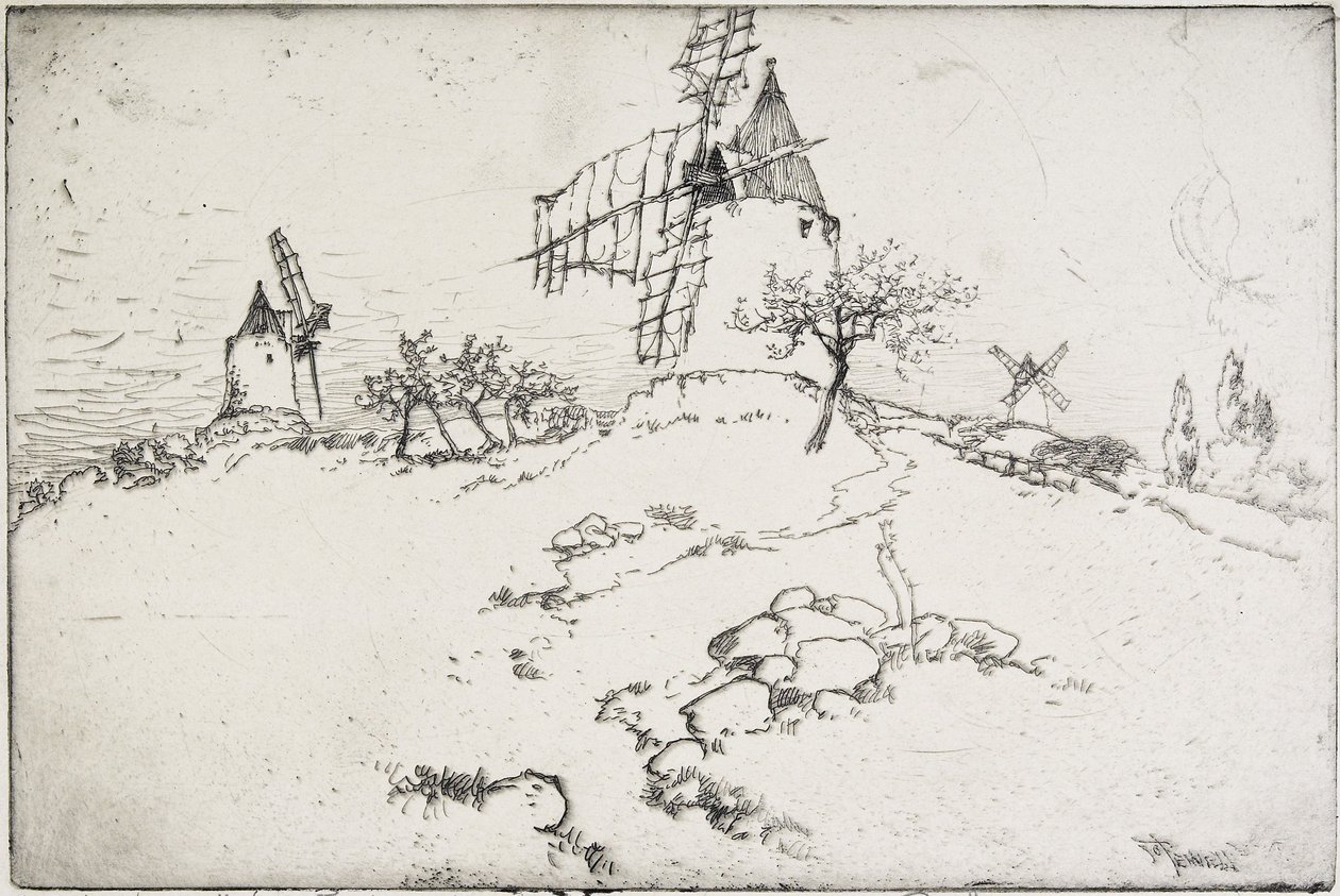 Daudetův mlýn, 1893 od Joseph Pennell