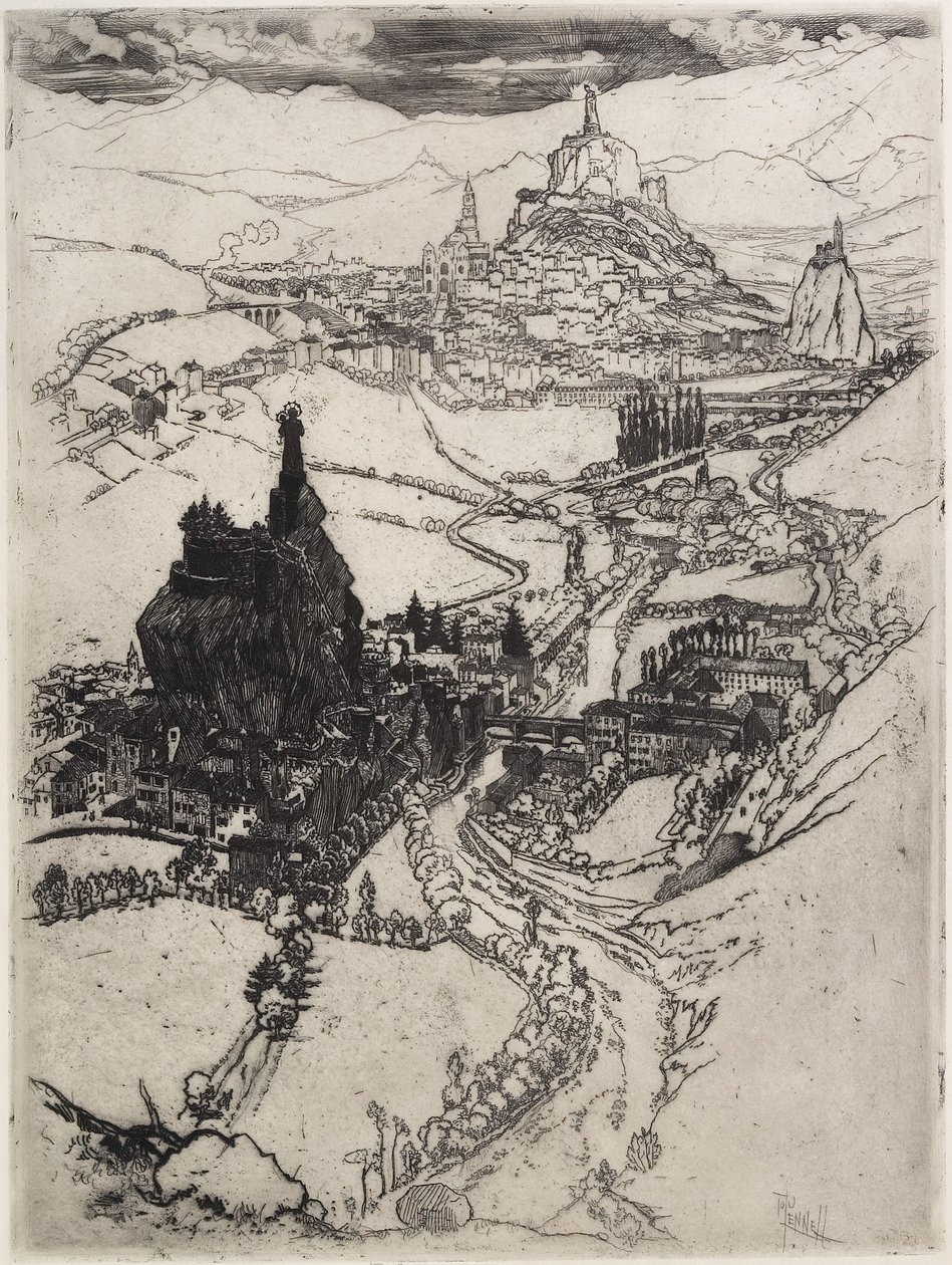 Le Puy, třetí deska, 1894 od Joseph Pennell