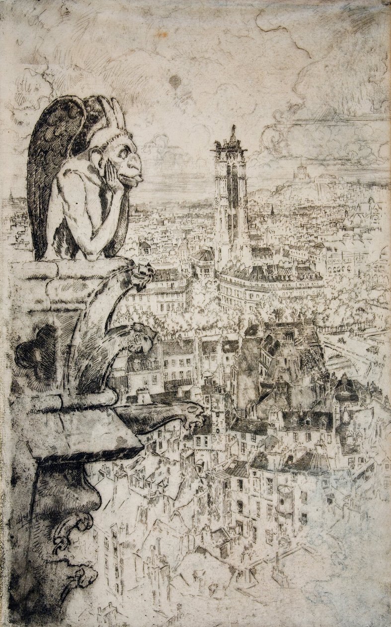 Paříž od Notre-Dame od Joseph Pennell