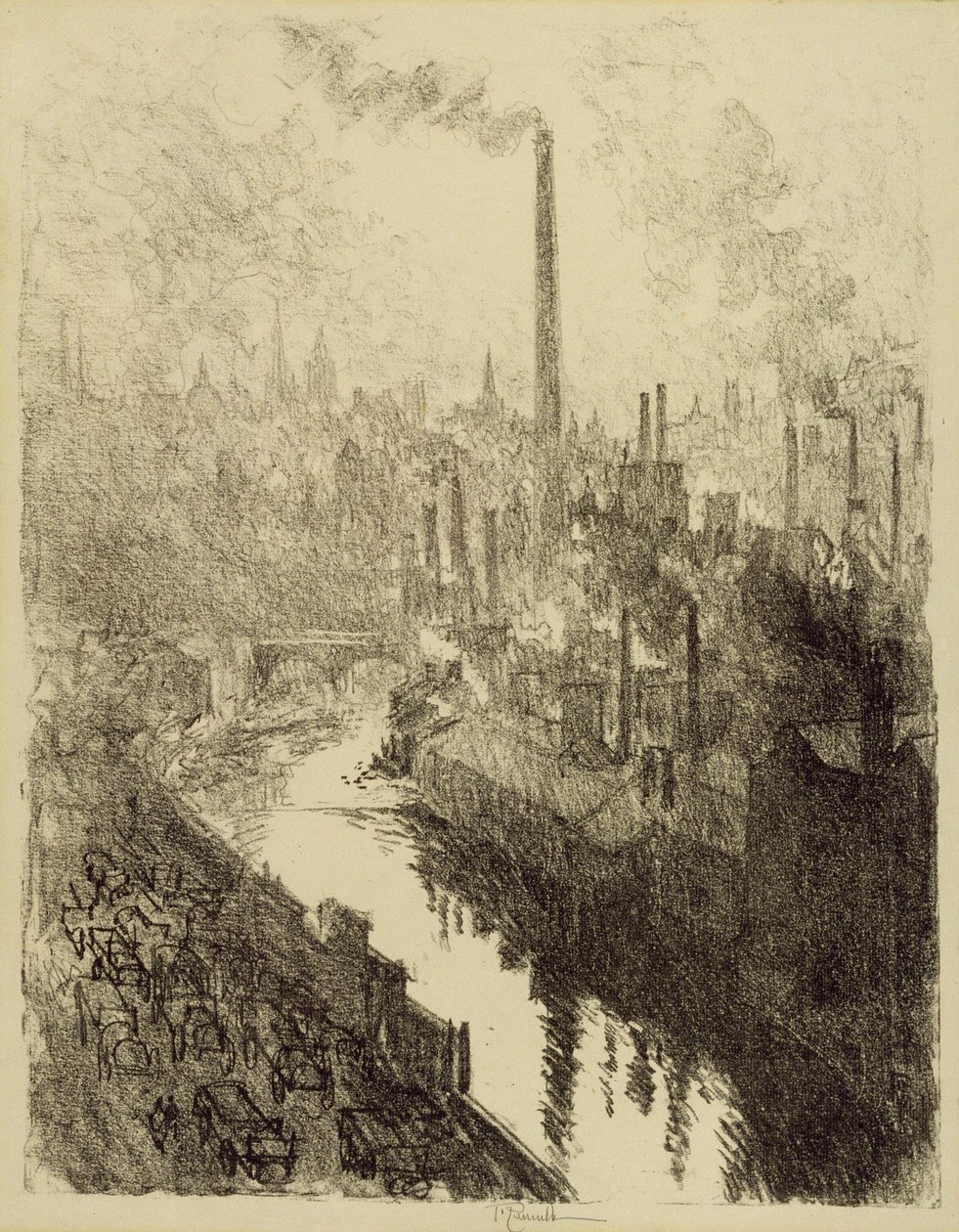 Velký komín, Sheffield, 1910 od Joseph Pennell