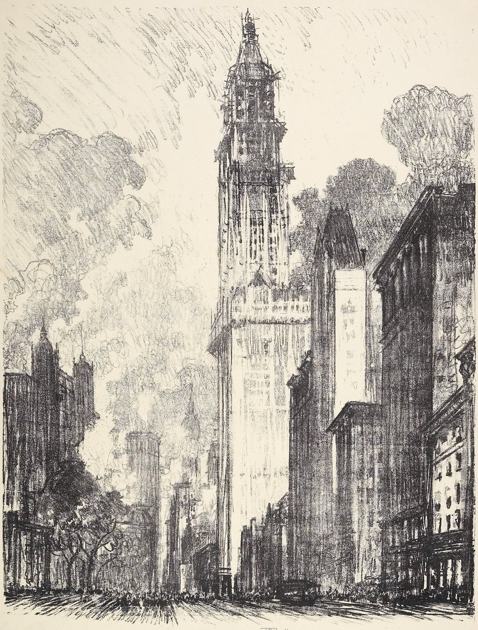 Budova Woolworth, 1912 od Joseph Pennell