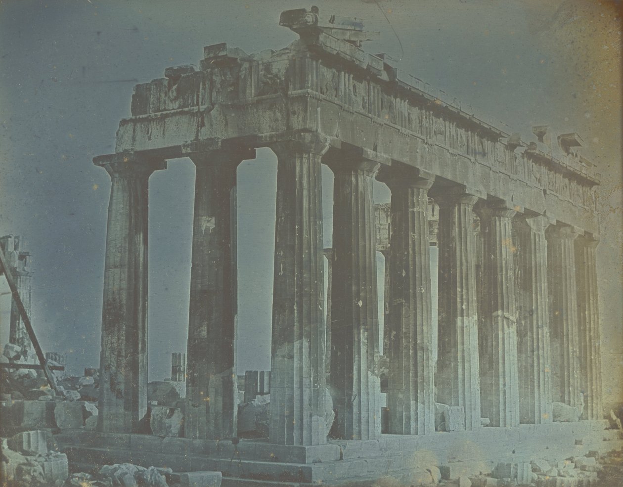 Fasáda a severní kolonáda Parthenonu na Akropoli, Athény od Philibert Joseph Girault de Prangey