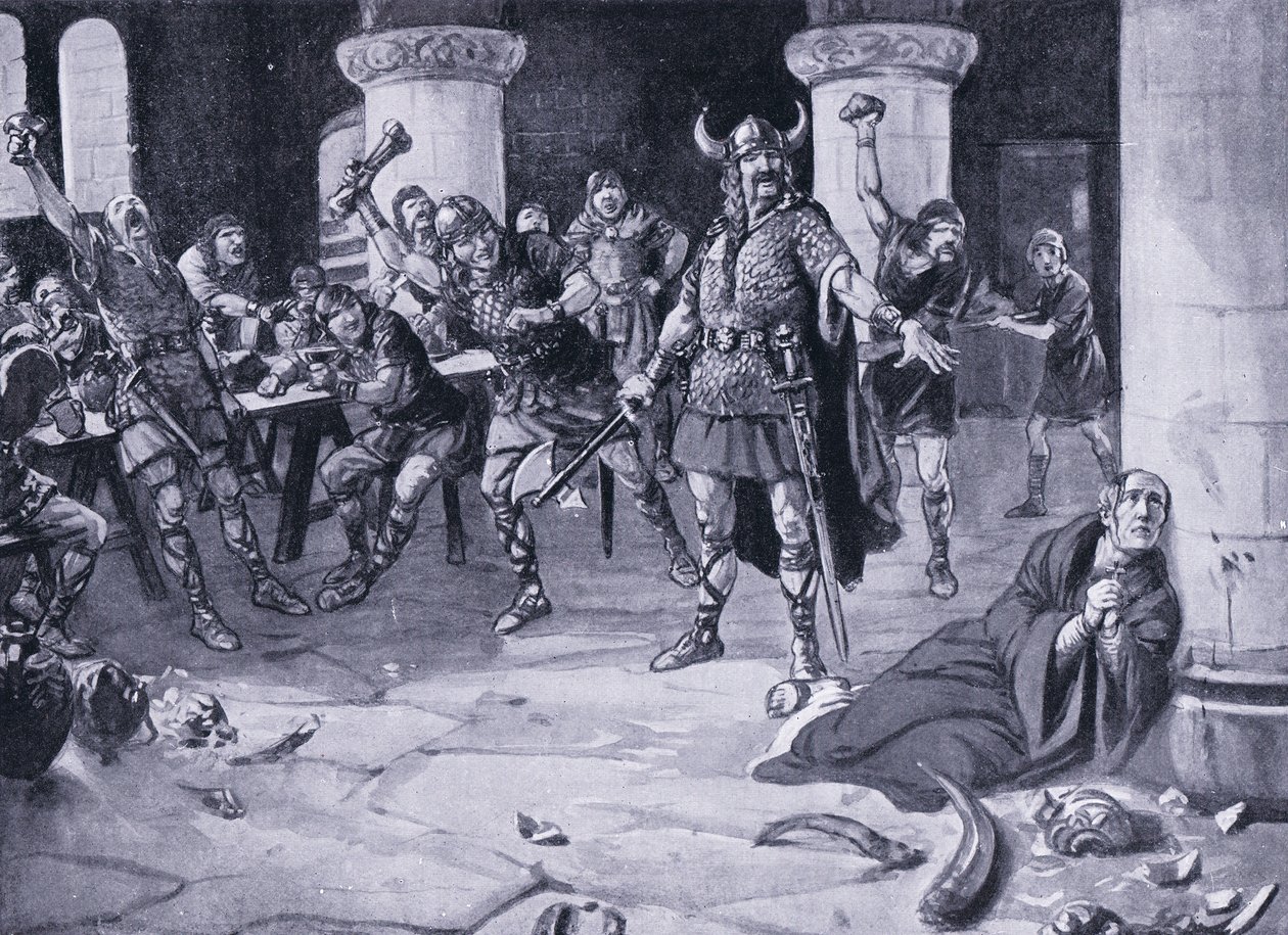 Umučení Alphege, Květná neděle AD1016, 20. léta 20. století od Joseph Ratcliffe Skelton