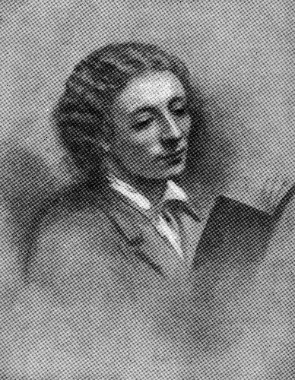 John Keats (uhl a křída na papíře) od Joseph Severn