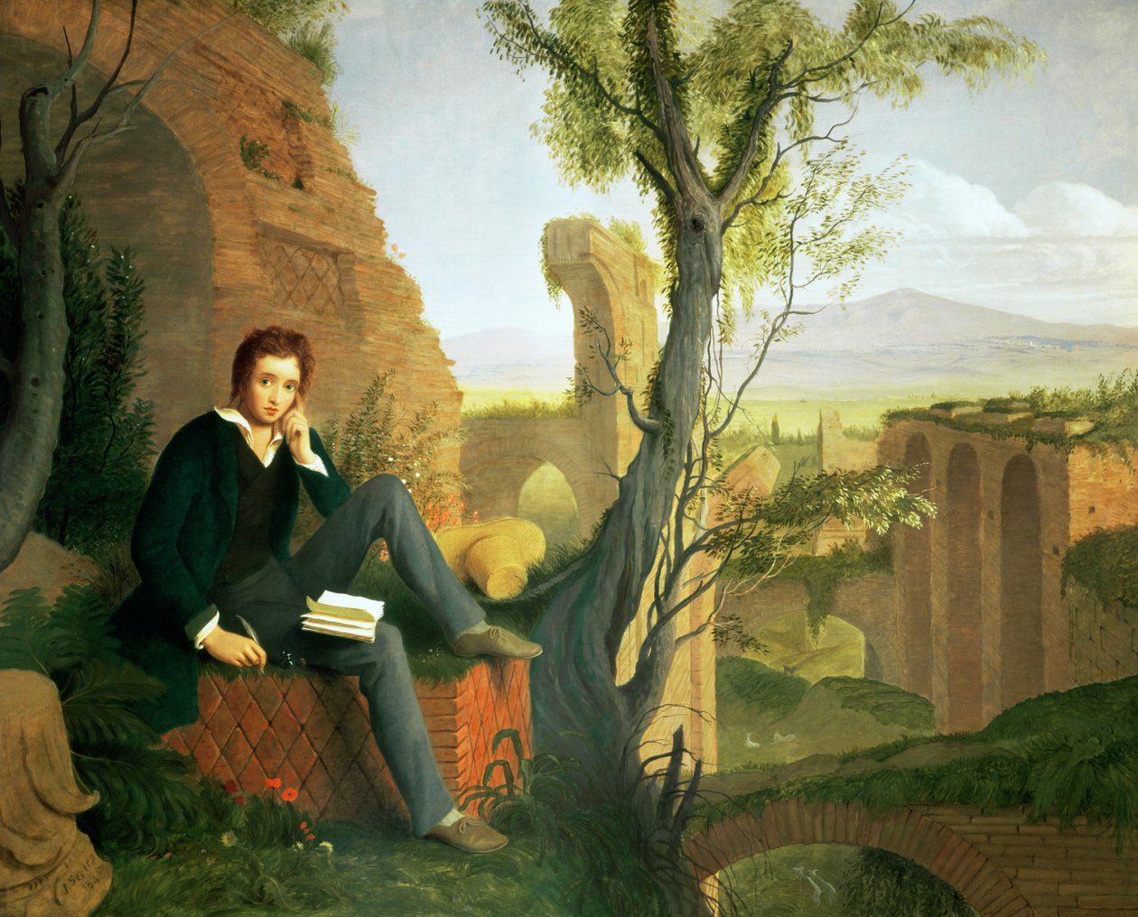 Percy Bysshe Shelley (1792-1822) 1845 od Joseph Severn
